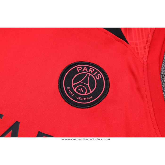 Camisola
 de Treinamento
 Paris Saint-Germain Jordan 23/24 Sin Mangas Vermelho
